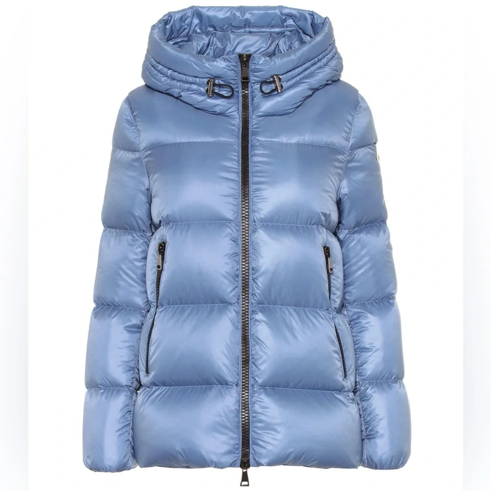 Moncler Serrite blue puffer jacket coat hooded outerwear AUTHENTIC ⭐️siz3/large - Picture 4 of 17